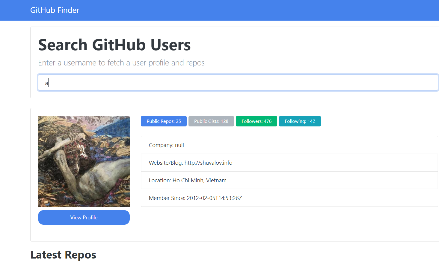 github searchbox